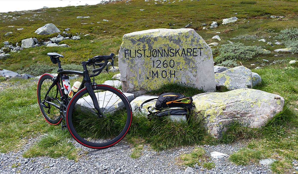 Bikepacker cycle route in East Telemark